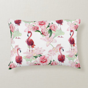 Almofada Decorativa Flamingo Rosa: Elegância do padrão sem costura