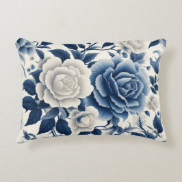 Almofada Decorativa Fleurs bleue et blanches