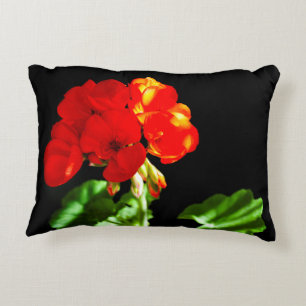 Almofada Decorativa Flor de gerânio vermelho