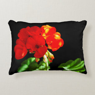 Almofada Decorativa Flor de gerânio vermelho