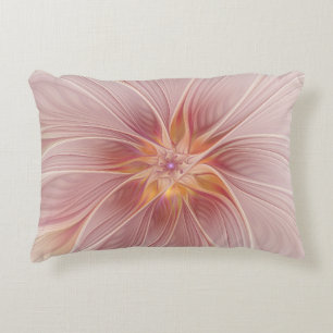 Almofada Decorativa Flor de Sono Floral de Cor Rosa Mole Abstrato