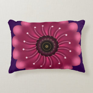 Almofada Decorativa Flor Fantasia Rosa Glowing Floral Neon Abstrato