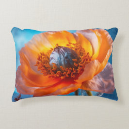 Almofada Decorativa Flor Laranja