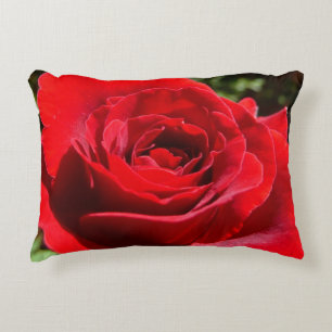 Almofada Decorativa Flor Rosa vermelha brilhante Flor