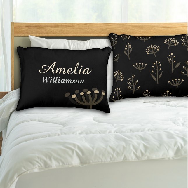 Almofada Decorativa Florais de Mimosa Noturna Bonita Personalizáveis (Criador carregado)