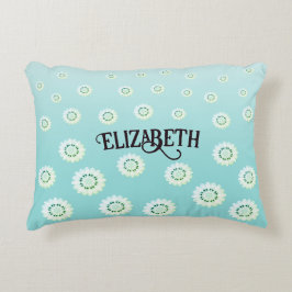 Almofada Decorativa Floral Azul Claro Personalizado