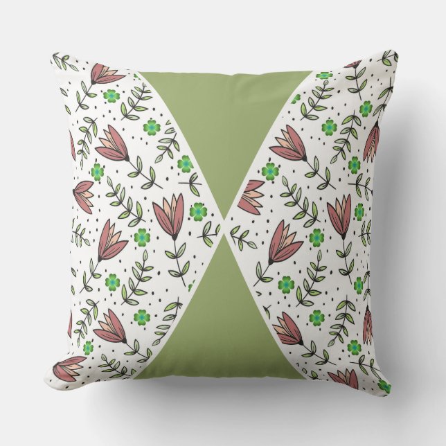 Almofada Decorativa Floral Botânica Fresca de Prim (Frente)