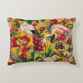 ALMOFADA DECORATIVA FLORAL E AVES XVIII