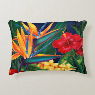 Almofada Decorativa Floral havaiano do paraíso tropical