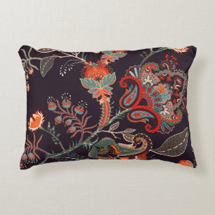 Almofada Decorativa Floral Indiano Grande Natureza Sem Olhos