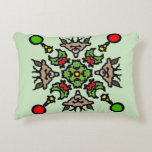 Almofada Decorativa Floral Mandala Pattern<br><div class="desc">A beautiful floral mandala seamless pattern featuring vibrant green and red tones. This unique hand-drawn design adds a touch of artistic elegance and symmetry to any home decor. Perfect for those who love intricate nature-inspired art.</div>