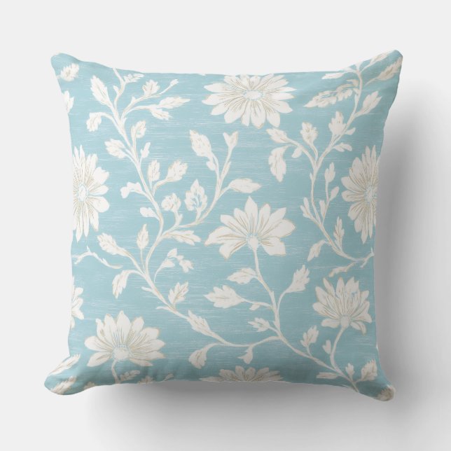 Almofada Decorativa Floral País Azul (Frente)