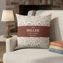 Almofada Decorativa Floral Vintage, Nome da Famíli