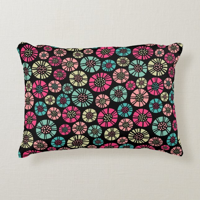 Almofada Decorativa Flores Abstratas 031023 - Cores 01 (Frente)