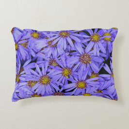 Almofada Decorativa Flores de Aster Roxo no Jardim do RHS Wisley