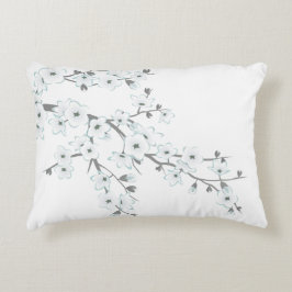 Almofada Decorativa Flores de Cerejeira Brancas Escolha o Fundo