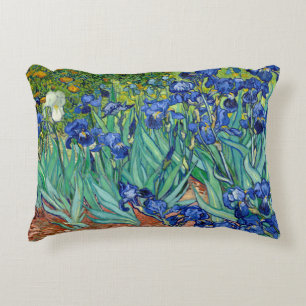 Almofada Decorativa Flores de Vincent van Gogh das íris que pintam o