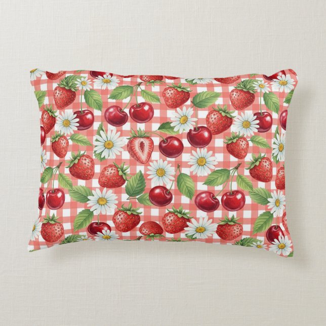Almofada Decorativa Flores e Frutas (Verso)