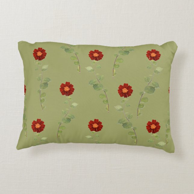 Almofada Decorativa Flores e verdes: (Verso)