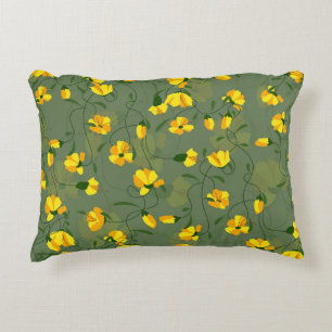 Almofada Decorativa Flores Fundo Floral Floresta