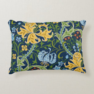 Almofada Decorativa Flores Grandes Florais: Vintage Verde Escuro
