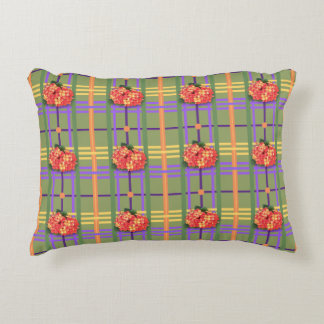 Almofada Decorativa Flores Laranja no Travesseiro de Destaque da Xadre