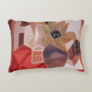 Almofada Decorativa Flores numa Mesa por Juan Gris, Cubismo Vintage