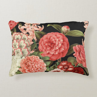 Almofada Decorativa flores rosa-botânica modernas, antigas