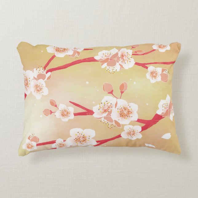 Almofada Decorativa Flores Rustic Blooming Cherry Blossom (Frente)