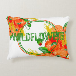 Almofada Decorativa Flores selvagens aquarela