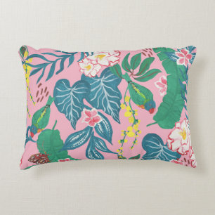 Almofada Decorativa Flores tropicais abstrato, padrão de pintura de gu