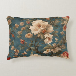 Almofada Decorativa Flores Vermelhos Esforçadas, Brancas e Corais Esma