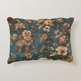 Almofada Decorativa Flores Vermelhos Esforçadas, Brancas e Corais Esma