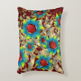 Almofada Decorativa Flores virtuais estranhas, pétalas azuladas em ver