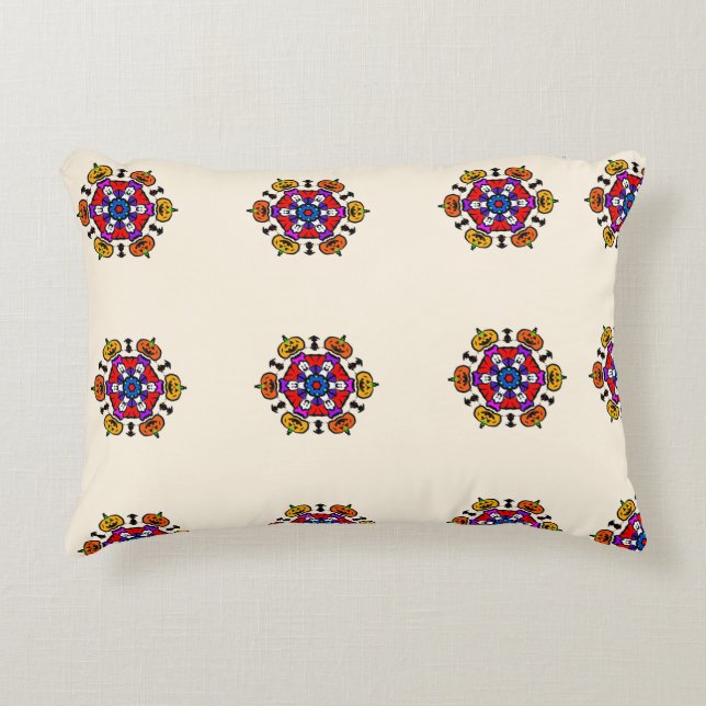 Almofada Decorativa Florescer de Mandala Assustador (Frente)