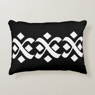 Almofada Decorativa Florescer Elegante Preto e Branco