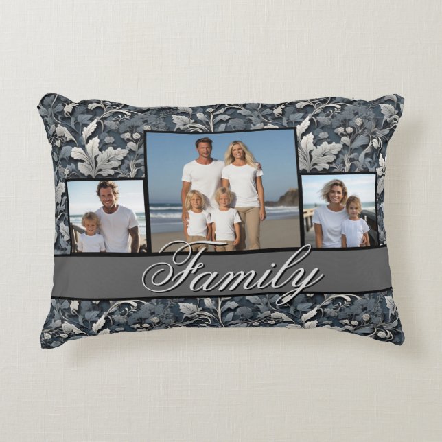 Almofada Decorativa Floresta de cinzas brancas prateadas, empoeiradas, (Frente)