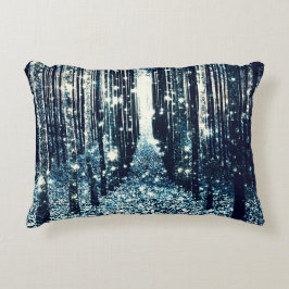 Almofada Decorativa Floresta Mágica Elegância Cinza Verde