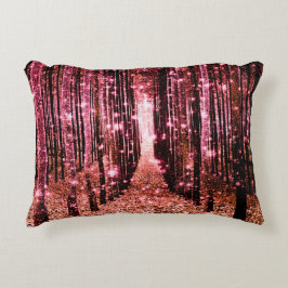 Almofada Decorativa Floresta Mágica Rosa Pêssego
