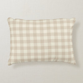 Almofada Decorativa Fofinho Coelhinhos Gingham - padrão neutro.