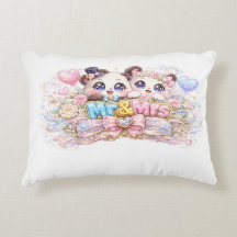 Fofo Kawaii Senhor e Senhora Casal Panda Rosa Past