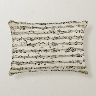 Almofada Decorativa Folha de Música no Vintage Paper