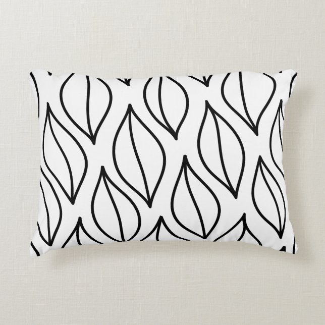 Almofada Decorativa folhas de abstrato. Estrutura da safra. Mar de tra (Frente)