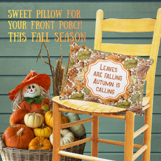 Almofada Decorativa Folhas de Outono Personalizadas Vintage William Mo