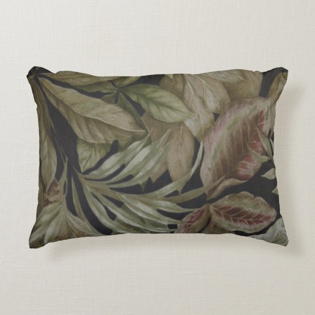 ALMOFADA DECORATIVA FOLHAS DE PALMAS TROPICAIS (Frente)