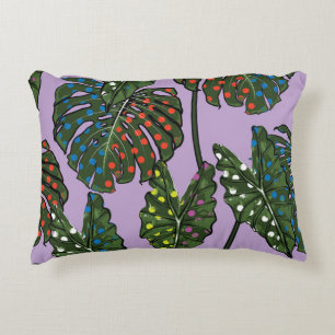 Almofada Decorativa Folhas tropicais: bolinhas de colheita.