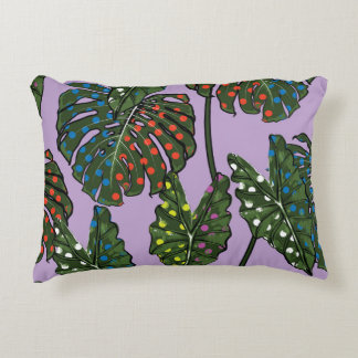 Almofada Decorativa Folhas tropicais: bolinhas de colheita.