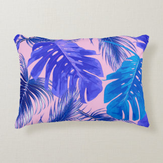 Almofada Decorativa Folhas tropicais de palma, folhas de selva, flora 