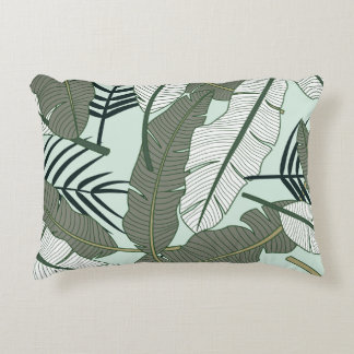 Almofada Decorativa Folhas Tropicais: Padrão Natural Invisível.