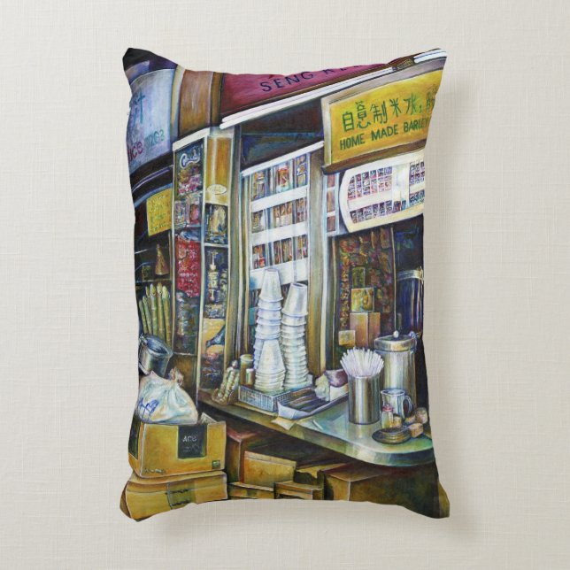 Almofada Decorativa Forças de Luz Imobilizadas Emocionalmente, Singapu (Frente(Vertical))